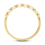 Tvinnet Diamantring i Hvitt/Gult Gull, 0.10CT TWSI