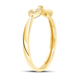 Diamantring i Hvitt/Gult Gull, 0.08CT TWSI