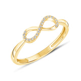 Diamantring i Hvitt/Gult Gull, 0.08CT TWSI