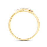 Diamantring i Hvitt/Gult Gull, 0.08CT TWSI