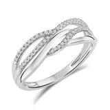 Diamantring i hvitt gull, 0.18ct TW/S