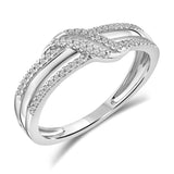 Diamantring i hvitt gull, 0.18ct TW/S