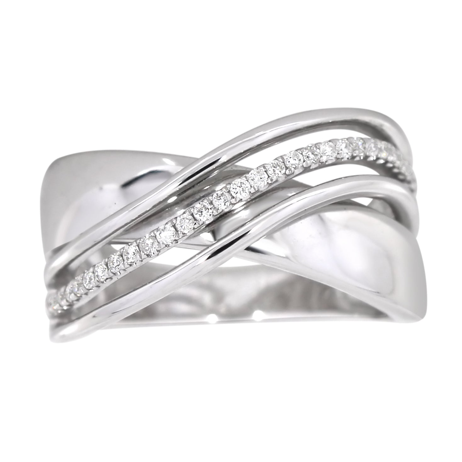 Directiona Twsi Diamantring i Hvitt/Gult Gull, 0.20CT TWSI – Diamanthuset