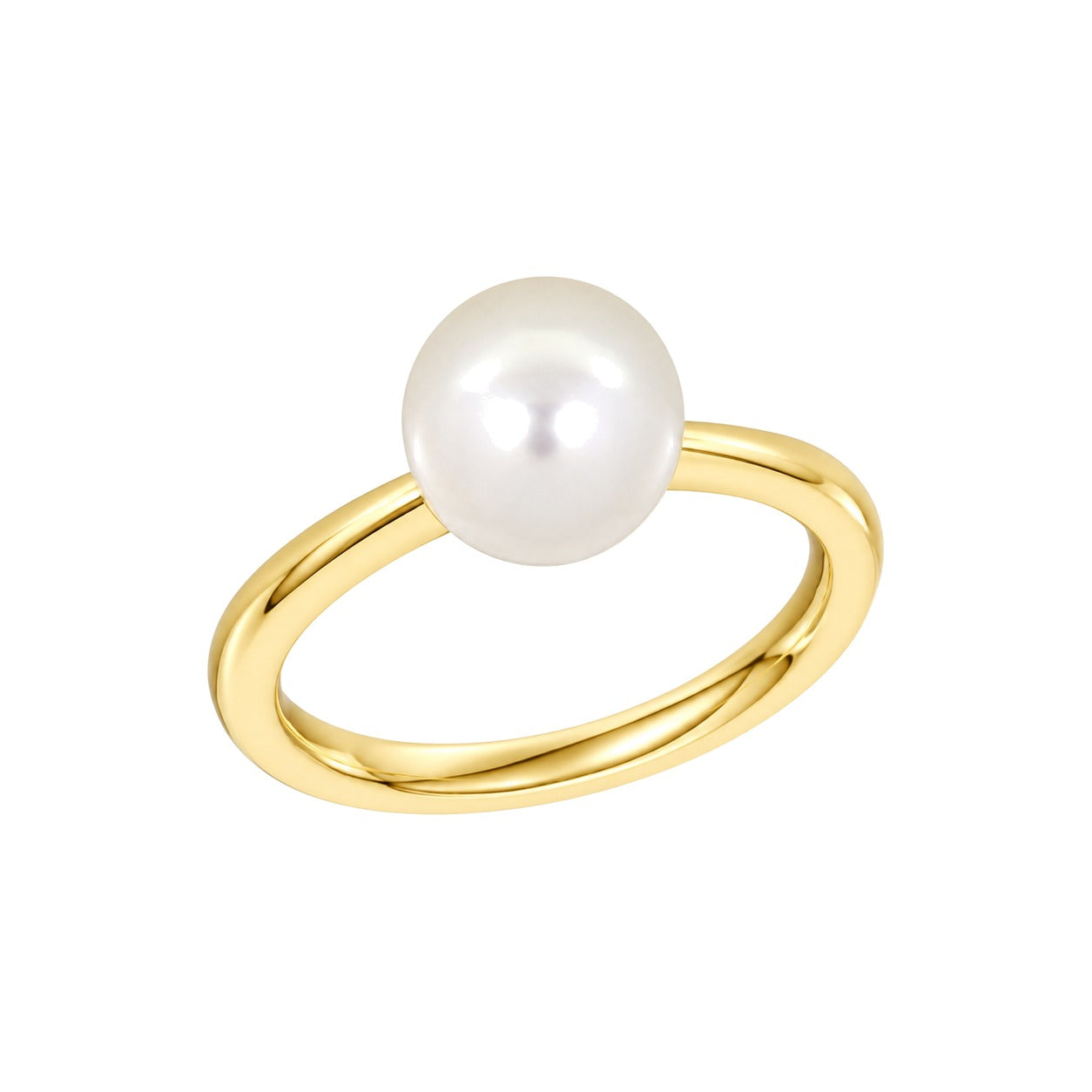 Perlering i 14kt Hvitt/Gult Gull, med 7,5 – 8 mm – bilde 2 – Diamanthuset