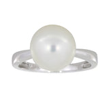 Perlering i 14kt Hvitt/Gult Gull, med 10 – 11mm Perle