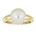 Perlering i 14kt Gult/Hvitt Gull, med 10-11mm perle – Diamanthuset