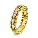 Diamantring i Hvitt/Gult Gull, 0.18CT TWSI