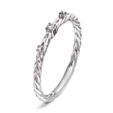 Diamantring i Hvitt/Gult Gull, 0.05CT TWSI