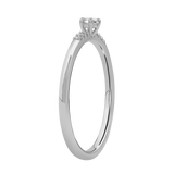 Lux diamantring i Hvitt/Gult Gull med diamanter på ringskinnen, 0,15ct