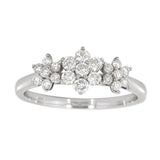Rosettring i 14kt Hvitt Gull,, 0.50ct tw/si Diamanter