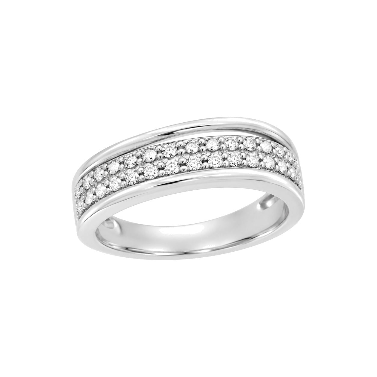 Diamantring i Hvitt/Gult Gull, 0,15 ct TW/SI – Diamanthuset