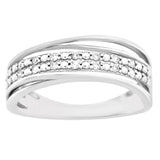 Diamantring i Hvitt/Gult Gull, 0.15CT TWSI