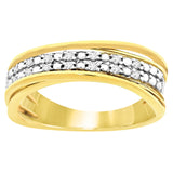 Diamantring i Hvitt/Gult Gull, 0.15CT TWSI