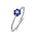 Diamantring i Hvitt/Gult Gull 0.03 tw/si og 0,18 ct safir – Diamanthuset