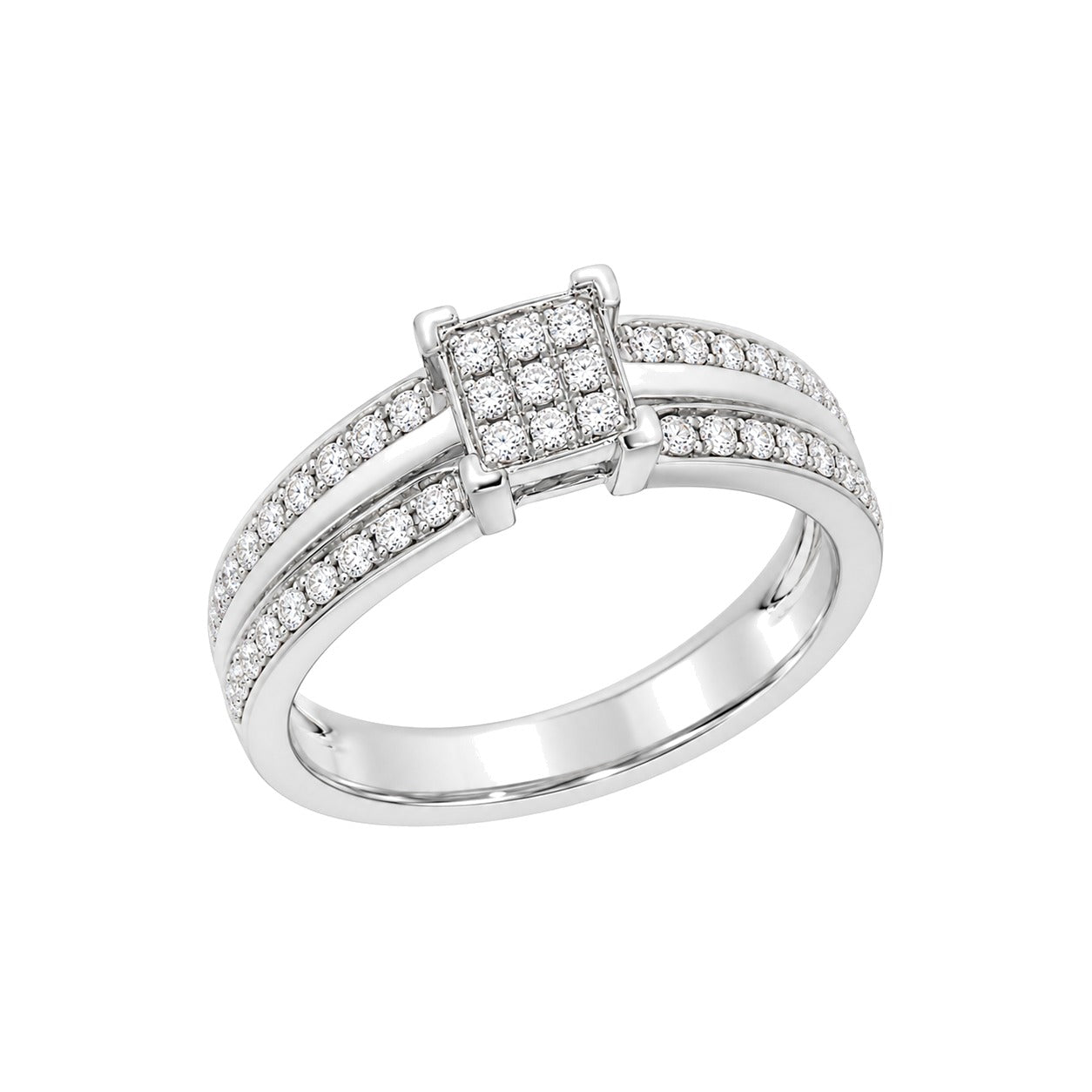 Diamantring i Hvitt/Gult Gull, 0,25 ct TW/SI – bilde 2 – Diamanthuset