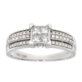 Diamantring i Hvitt/Gult Gull, 0.50CT TWSI
