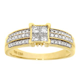 Diamantring i Hvitt/Gult Gull, 0.50CT TWSI