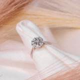 Diamantring i Gult/Hvitt Gull (585) med 0.12ct TW/SI Diamanter