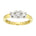 Diamantring Gult/Hvitt Gull og tre diamanter 0,25 ct TW/SI – Diamanthuset