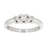 Diamantring Gult/Hvitt Gull og tre diamanter 0,25ct TW/SI
