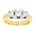 Diamantring i Gult/Hvitt Gull og tre Diamanter 0,75 ct TW/SI – Diamanthuset