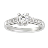 Diamantring i Hvitt Gull (585) Med Tot. 0.60ct TWSI Diamanter