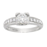 Carola Diamantring i Hvitt Gull (585) med Tot. 0.90ct TW/SI Diamanter