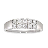 Rekkering med Diamanter i hvitt gull, 0.50ct TW/SI