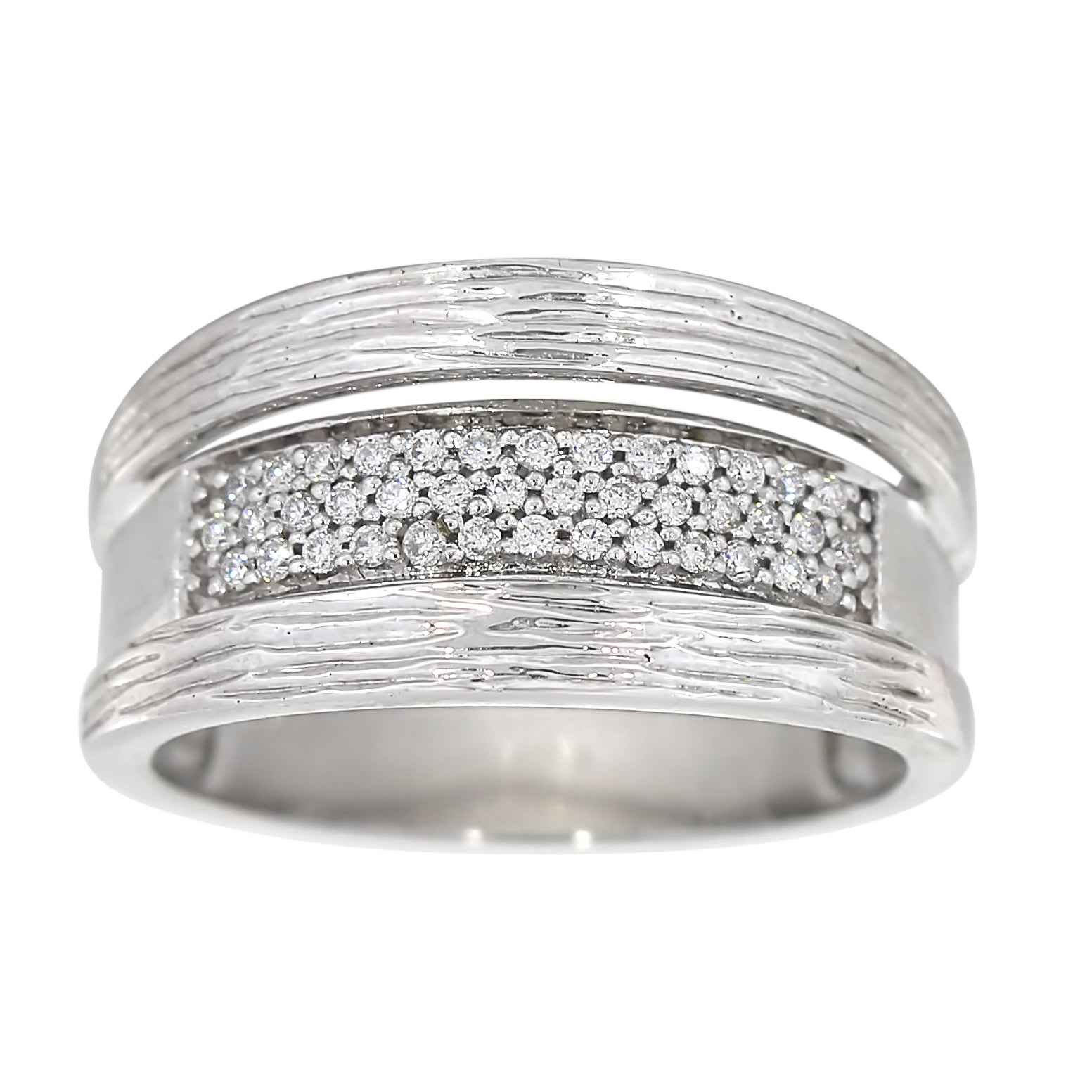 Diamantring i Hvitt/Gult Gull, 0.25CT TWSI