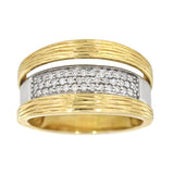 Diamantring i Hvitt/Gult Gull, 0.25CT TWSI