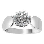Diamantring Rosett i gult/hvitt gull, 0,25 ct – bilde 2 – Diamanthuset