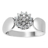 Diamantring Rosett i gult/hvitt gull, 0,25 ct – bilde 2 – Diamanthuset