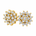 Diamantøredobber rosett i gult gull, 0,50 ct TW/SI