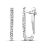 Diamantøredobber i hvitt gull, 0.12ct TW Si