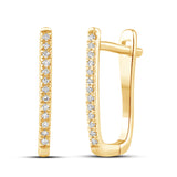 Diamantøredobber i gult gull, 0.12ct TW Si