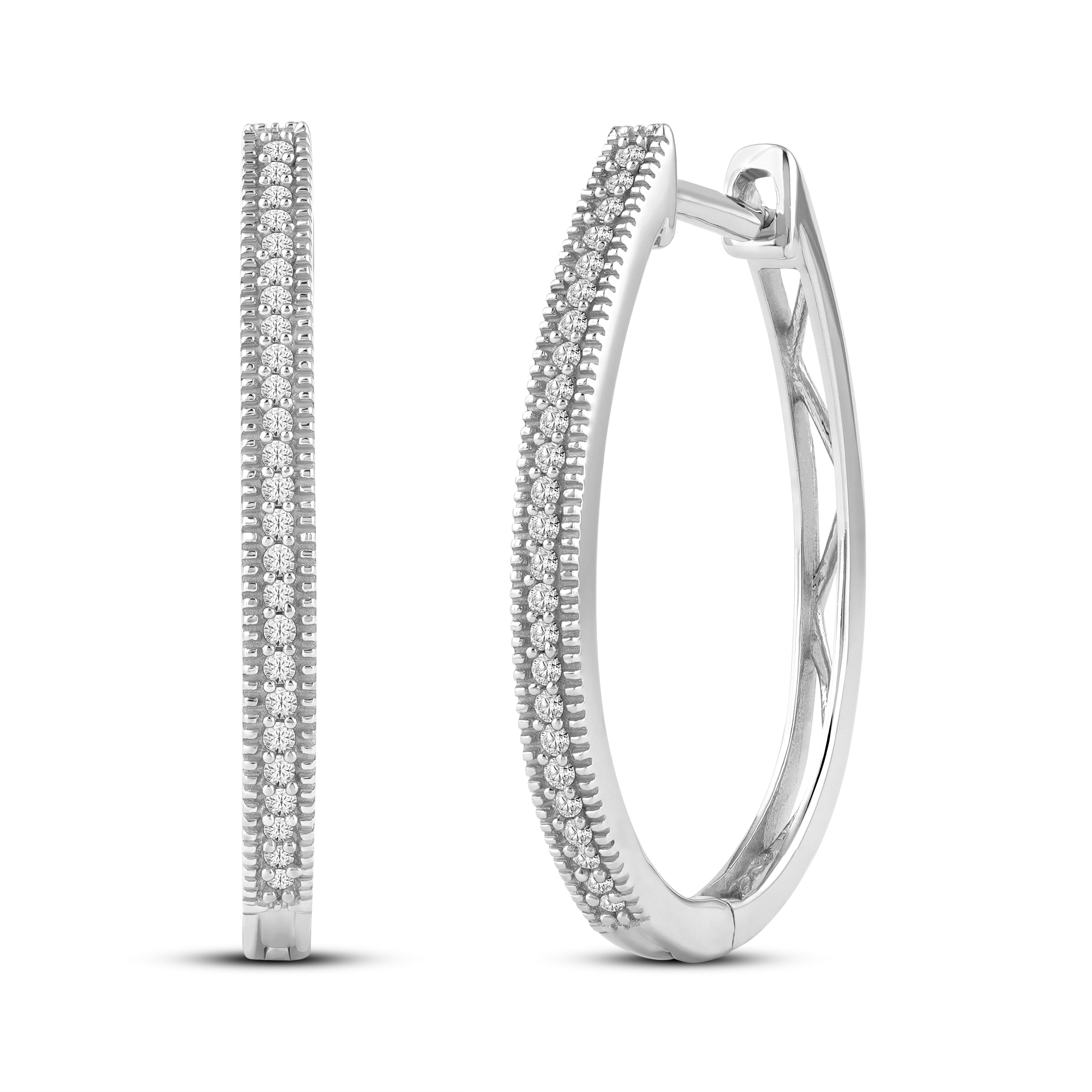 Diamantørepynt i Gult/Hvitt Gull (585), 0.20ct TW/SI Diamanter