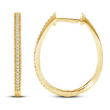 Diamantørepynt i Gult/Hvitt Gull (585), 0.20ct TW/SI Diamanter