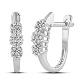 Øreringer i 14kt Hvitt/Gult Gull (585), 0.30ct TW/SI Diamanter