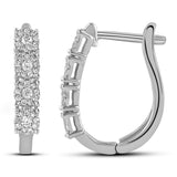 Øreringer i 14kt Hvitt/Gult Gull (585), 0.40ct TW/SI Diamanter