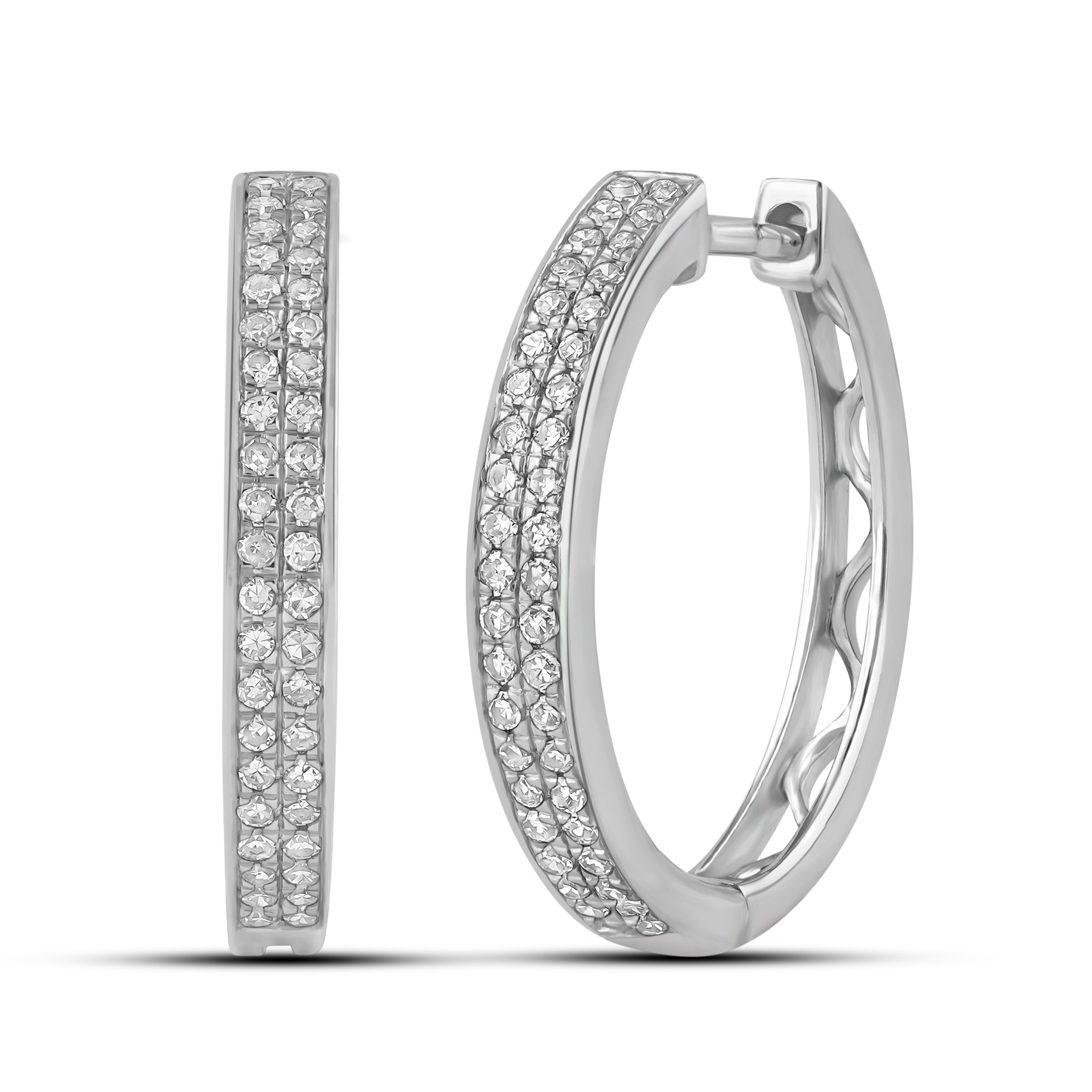 Diamantørepynt i Gult/Hvitt Gull (585), 0.30ct TW/SI Diamanter
