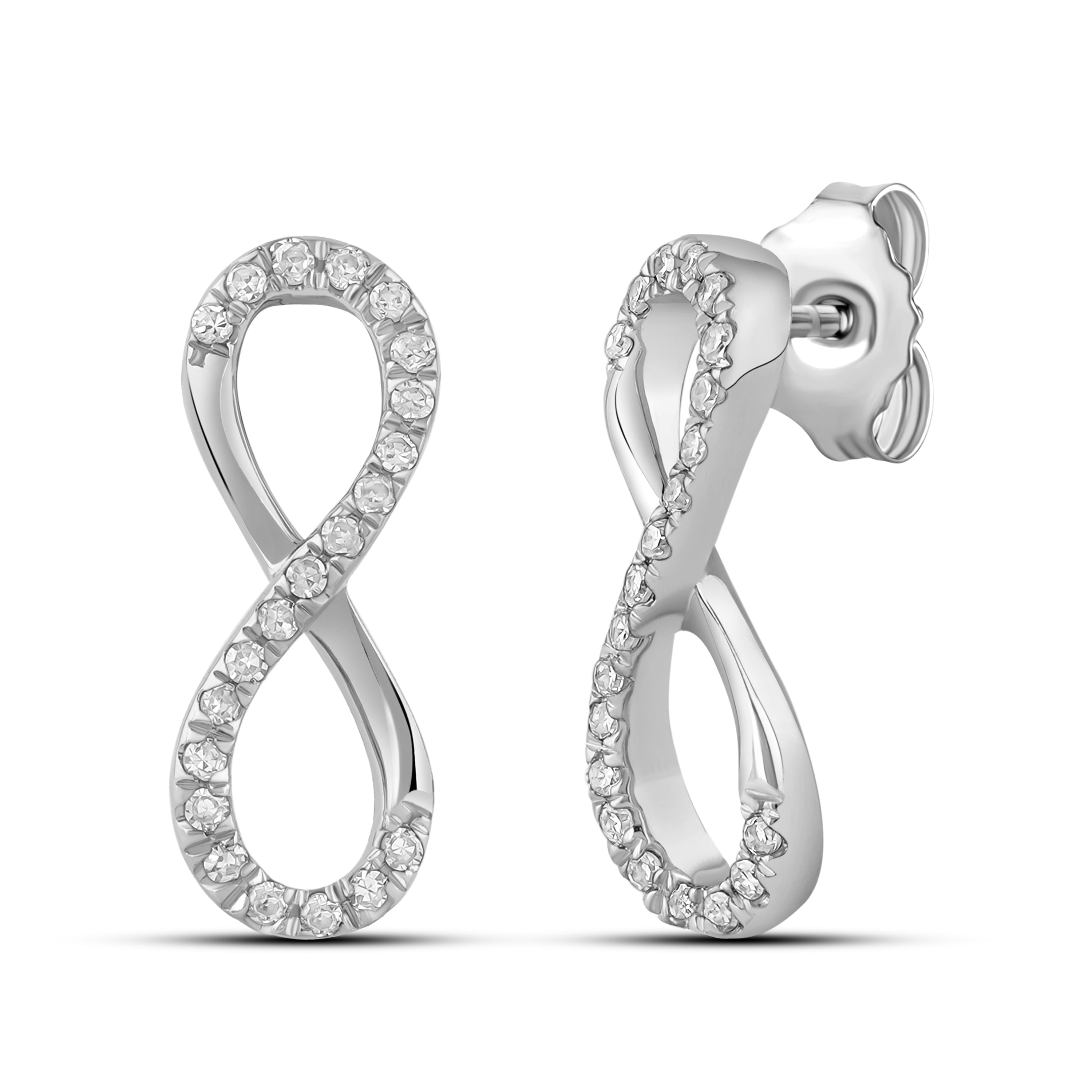 Diamantørepynt i 14kt Hvitt/Gult Gull (585), 0.15ct TW/SI Diamanter