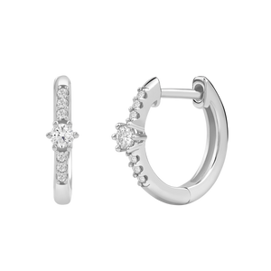 Diamantørepynt i Gult/Hvitt Gull, 0.20ct TWSi
