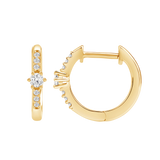 Diamantørepynt i Gult/Hvitt Gull, 0.20ct TWSi
