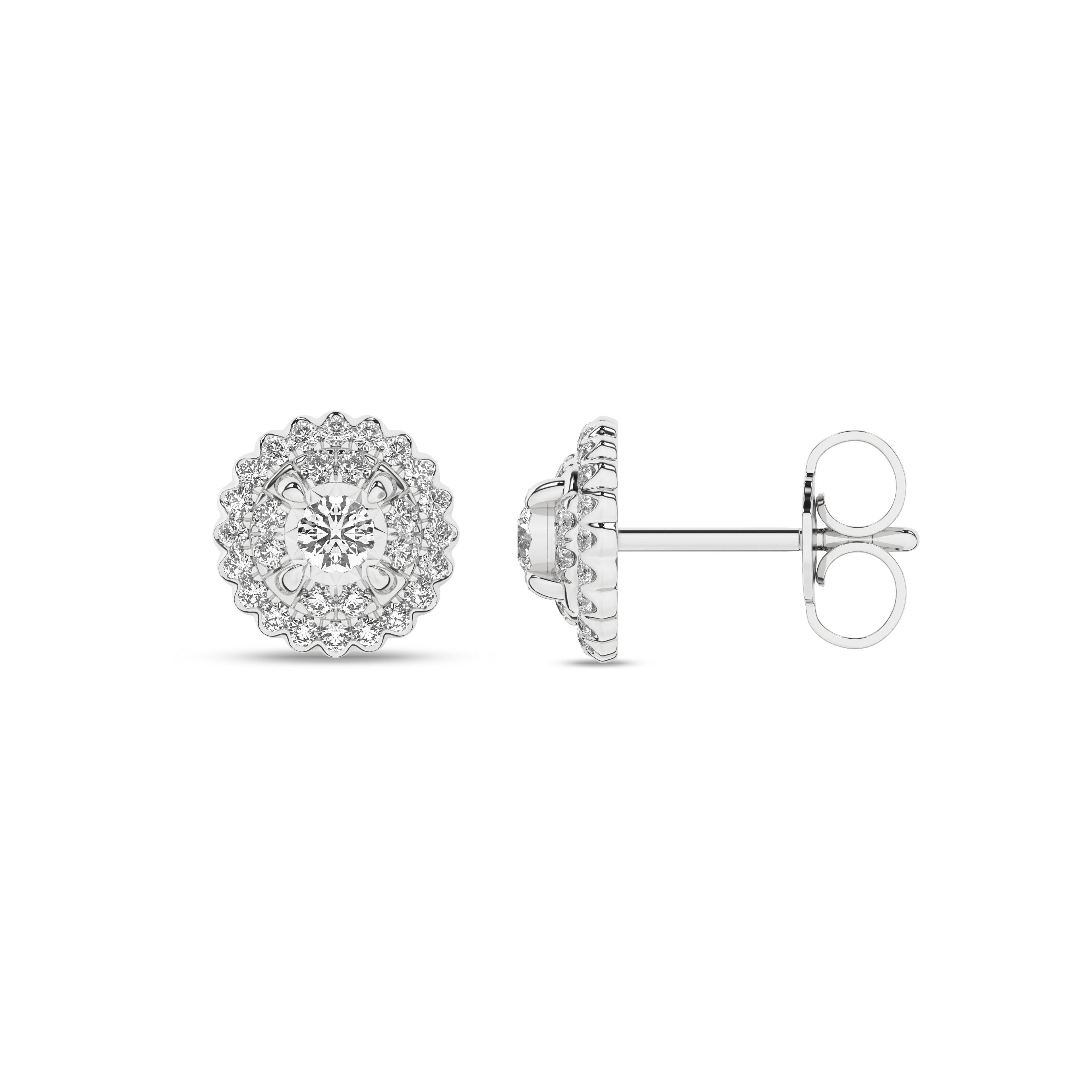 Rosett diamantørepynt i Gult/Hvitt Gull, 0.25ct TWSi