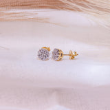 Diamantørepynt i Gult/Hvitt Gull (585) Med 0.12ct TW/SI Diamanter