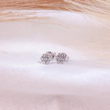 Diamantørepynt i Gult/Hvitt Gull (585) Med 0.08ct TW/SI Diamanter