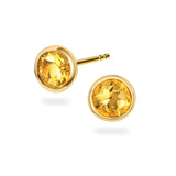 Ørepynt i Gult Gull(585), 1.10ct Citrin