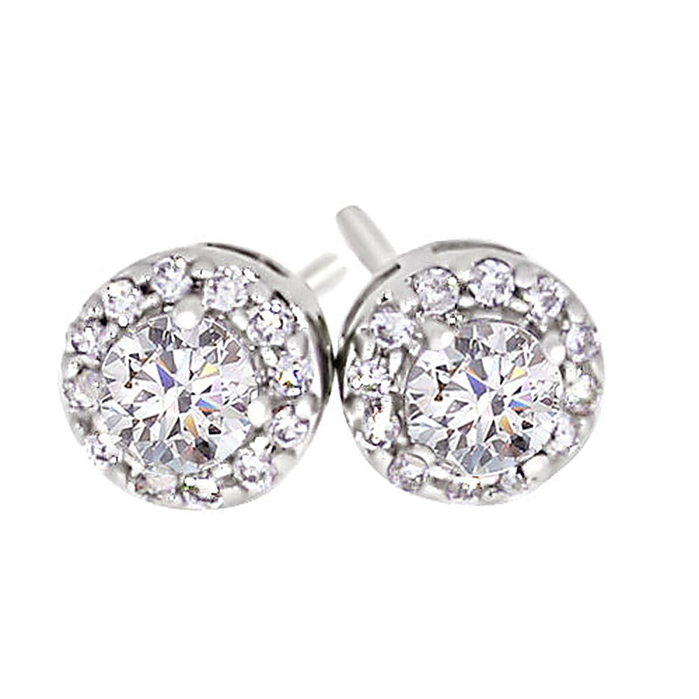 Rosettørepynt i 14kt Hvitt Gull,, 0,45 ct TW/SI Diamanter – Diamanthuset