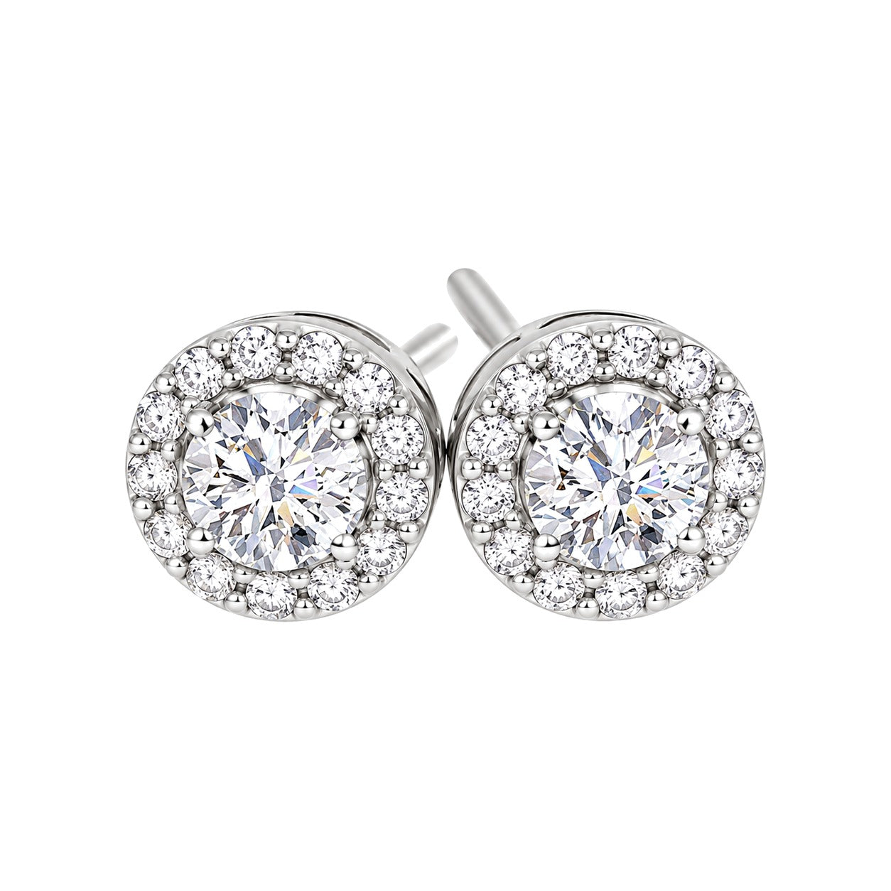 Rosettørepynt i 14kt Hvitt Gull,, 0,45 ct TW/SI Diamanter – Diamanthuset