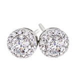 Rosettørepynt i 14kt Hvitt Gull,, 0.45ct TW/SI Diamanter